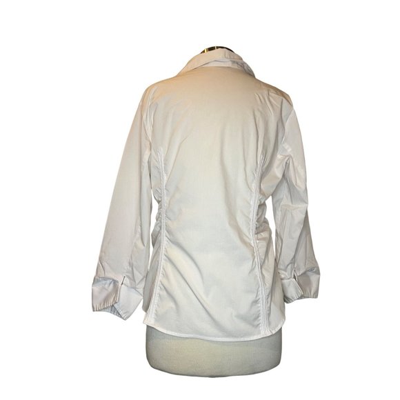 Zac & Rachel Women's White Blouse Size XL Dress or Office Long Sleeve Button Dow - Picture 4 of 10